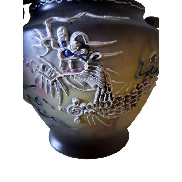 Vintage Japanese Dragon Tea Set Sugar Bowl Creamer 3 Cups  Hand-Painted Moriage - Picture 3 of 16